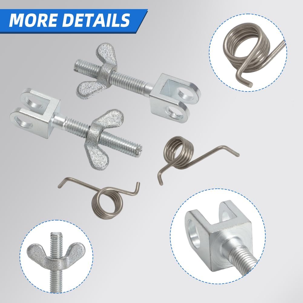 Bolt and Spring Compatible with Cable Lasher C-C2, J-J2 | Used on Wire Door - 4PCS (Iron Material)