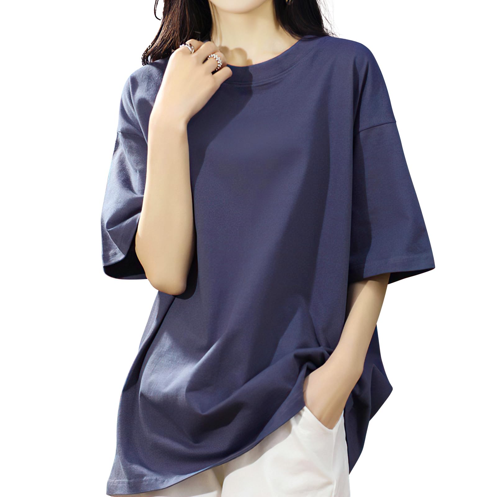 [SLEEPSINERO] tシャツ レディース 半袖 【体型カバー・ゆったり細…