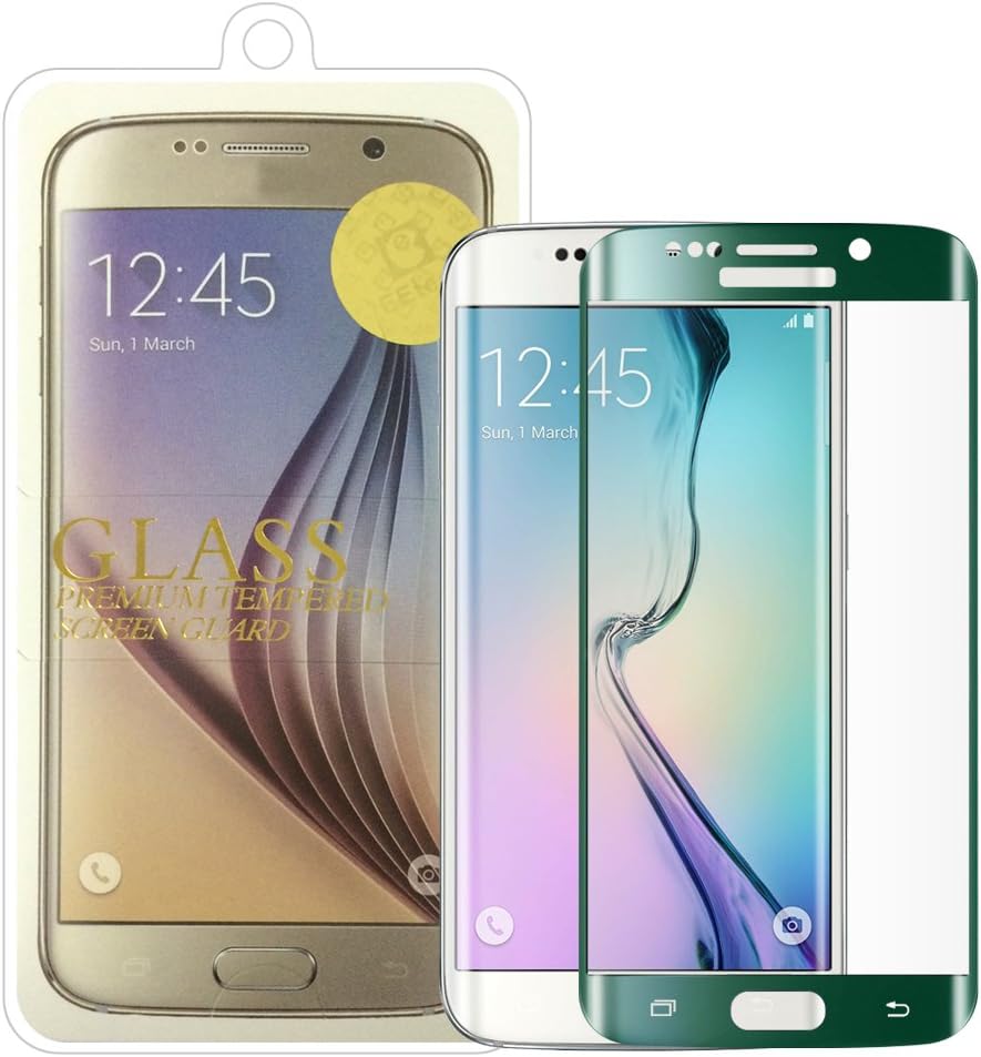 SZEETECH] Samsung Galaxy S6 Edge High Defintion 3D Curved Tempered Glass Screen Protector-Full Coverage Screen Film,Anti Scratches/Bubble-Free/Fingerprint Free 9H for S6 Edge[Green]