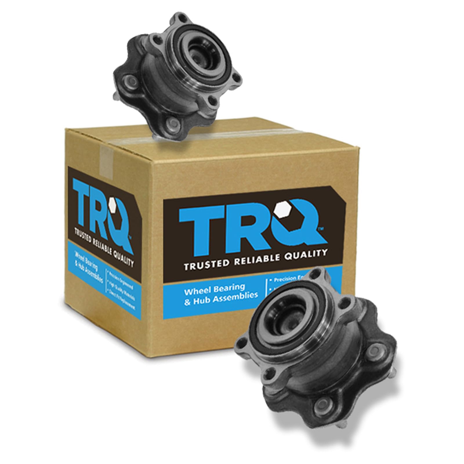 TRQ Rear Wheel Bearing and Hub Assembly Set 2 Piece