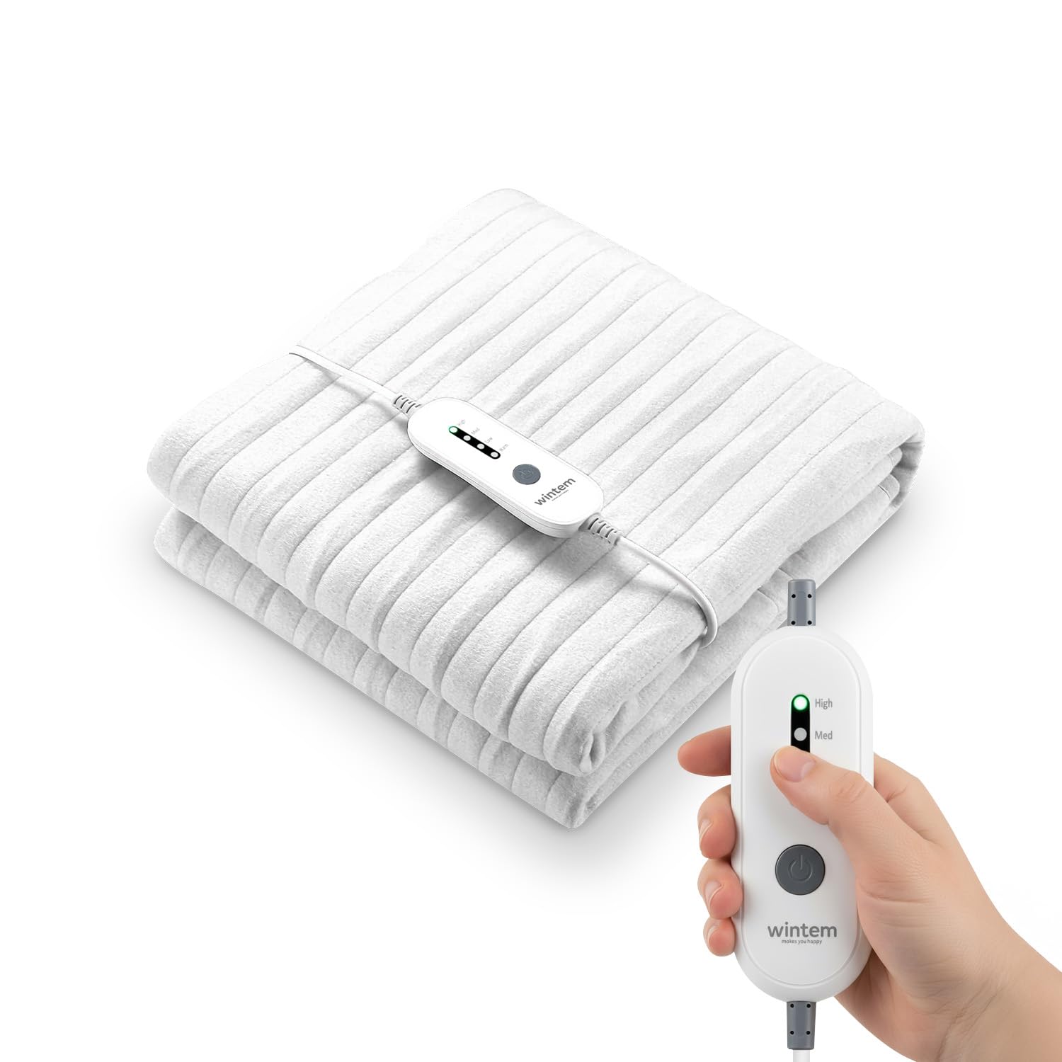 Thermal Mattress Protector Single 150 x 80 cm Electric Thermal Blanket with 4 Temperature Levels Thermal Blanket