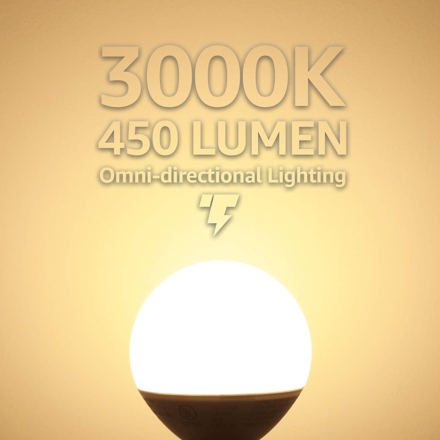 TORCHSTAR 12-Pack Dimmable G25 LED Light Bulb, Vanity Globe Bulbs for Bathroom Mirror, 6W (40W Eqv.), 450LM, UL & Energy Star Listed, E26 Base, Warm White 3000K, Round Frosted Decorative Bulb