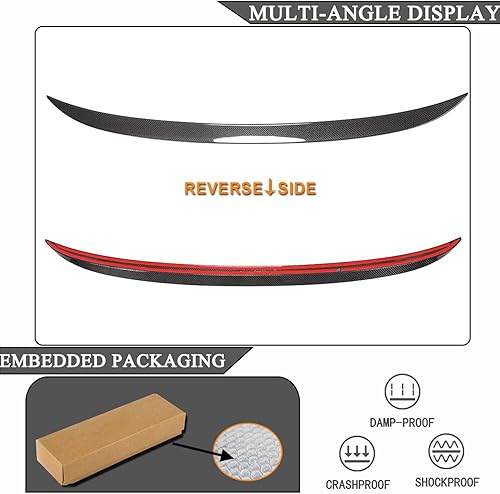 Miniatura 7 de Alerón de maletero de fibra de carbono real para BMW Serie 5 G30 520i 530i 540i M550i M Sport F90 M5 Sedan 2017-2021 CF Tapa trasera de arranque