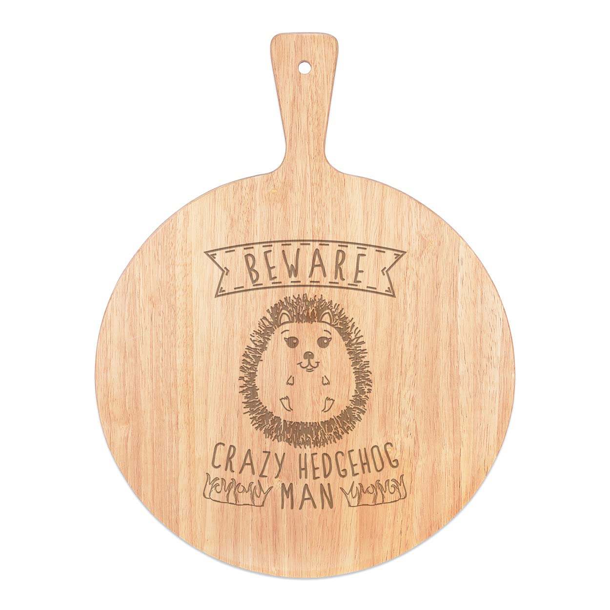 Rame plateau service poignée bois rond 45x34cm plat pizza hérisson