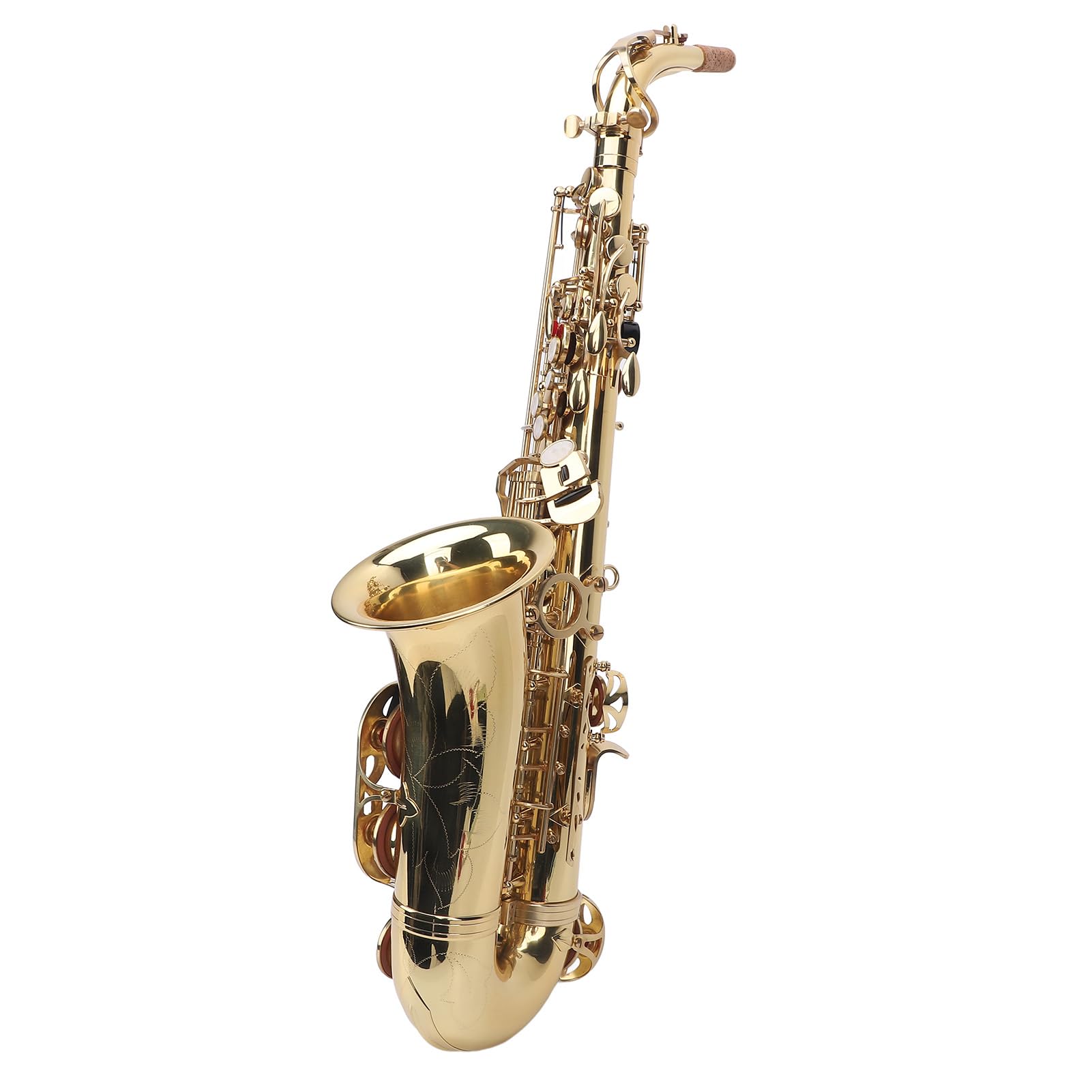 Kit per Sassofono Contralto Eb, Kit per Sassofono Contralto in Ottone con Tasto F e Sassofono con Collo Curvo per Incisione su Tubo a U Basso per Tutti i Musicisti
