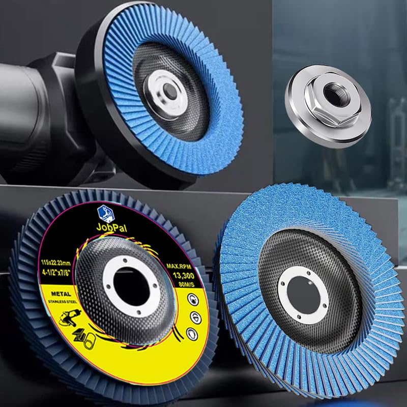 Flap Discs 40 Grit, 4 1/2 x 7/8-Inch Flap Sanding Disc, Type 27 Zirconia Grinding Wheel for Stainless Steel, Sheet Metal one More nut (60 GRIT, 20PCS)