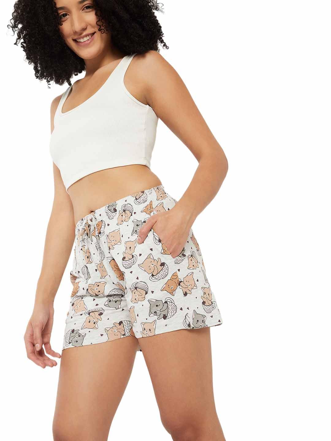 max Women Printed Shorts (Grey_S)-picture-43