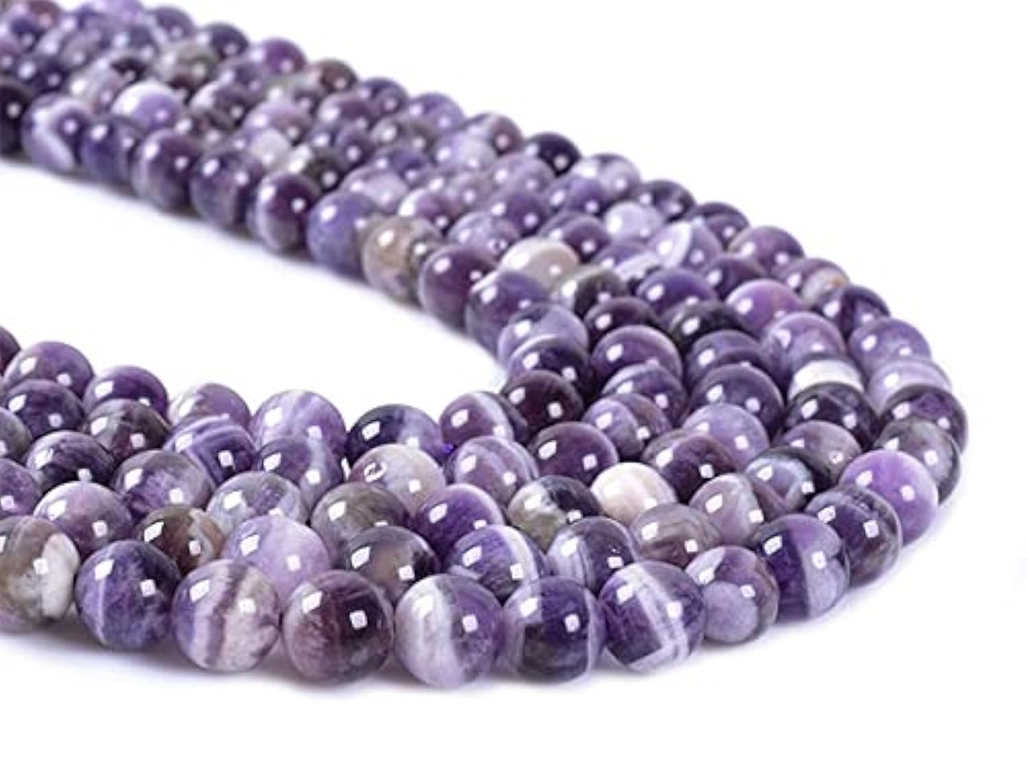 Perles améthyste d'Afrique 8mm LKBEADS pour fabriquer un cadeau d'anniversaire unique