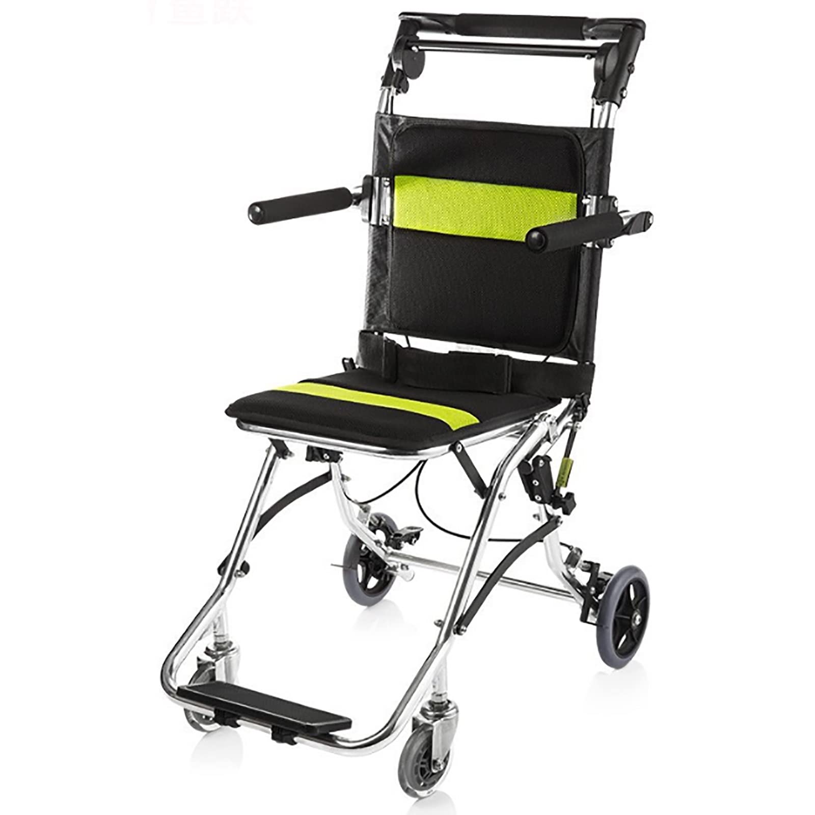 SXSLTSA Emergency stair chair, wheelchair folding lightweight aluminum alloy trolley ultra-light portable elderly scooter