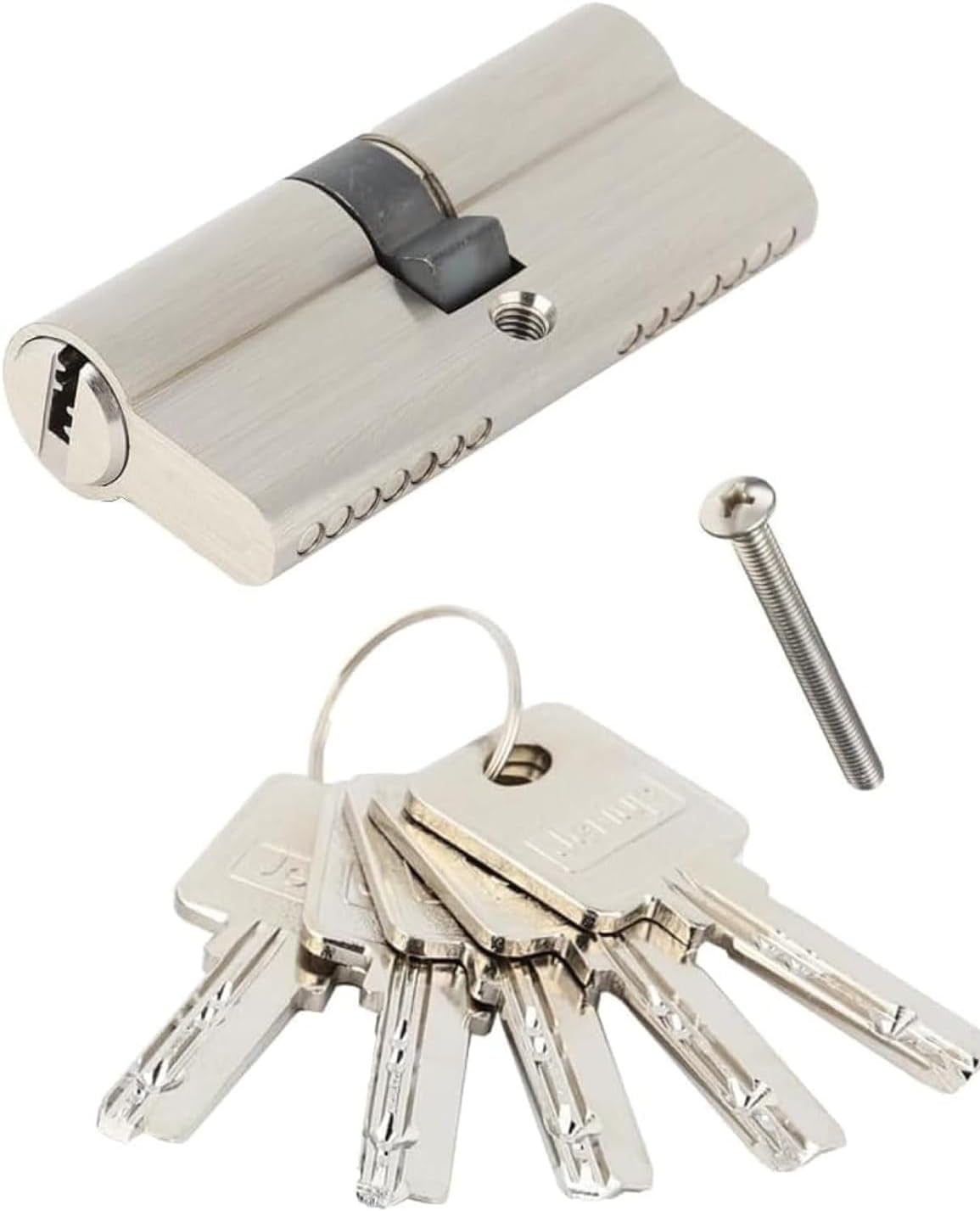 Door Lock Cylinder 70mm (35-35) with 5 Computer Keys Lock Anti-Rust Suitable For Wooden Doors, Aluminum Doors