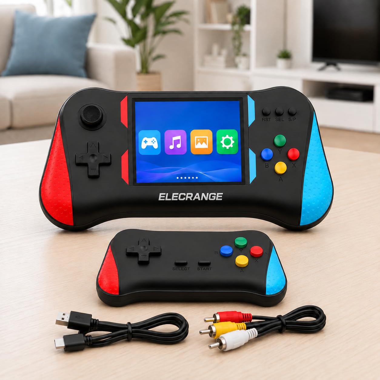 Video Game for Kids 500 in 1 Retro Game Box with 3 in Display ,Handheld Game Box with TV Output Can Play On TV, Games Like Contra, Tank Etc (Multicolour) (X7M with Remote)-image-10