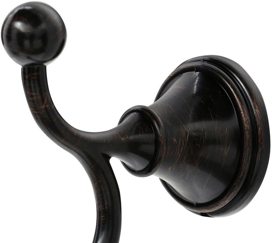 DELTA FAUCET 138038 Crestfield, Bath Hardware Accessory, Double Robe Hook, Venetian Bronze