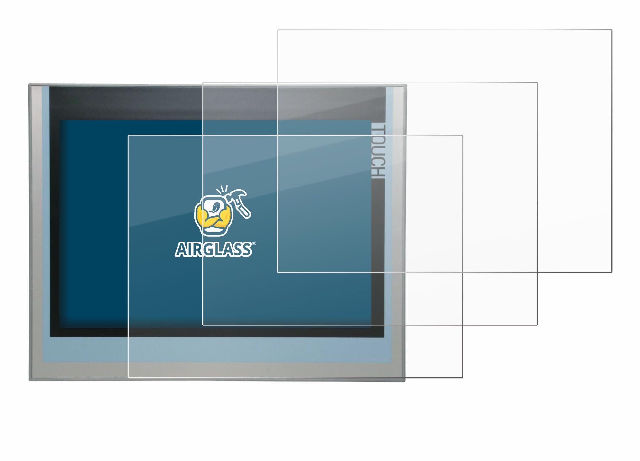 BROTECT Pantalla Cristal para Siemens Simatic HMI TP900 Comfort 6AV2124-6JJ00-0AX0 Vidrio (3 Unidades) - [Dureza 9H, Anti-Arañazos]