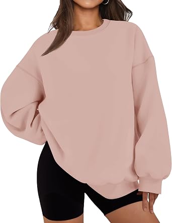 LACOZY Women's Long Sleeve Sweatshirts Crewneck Oversized Pullover Sweaters