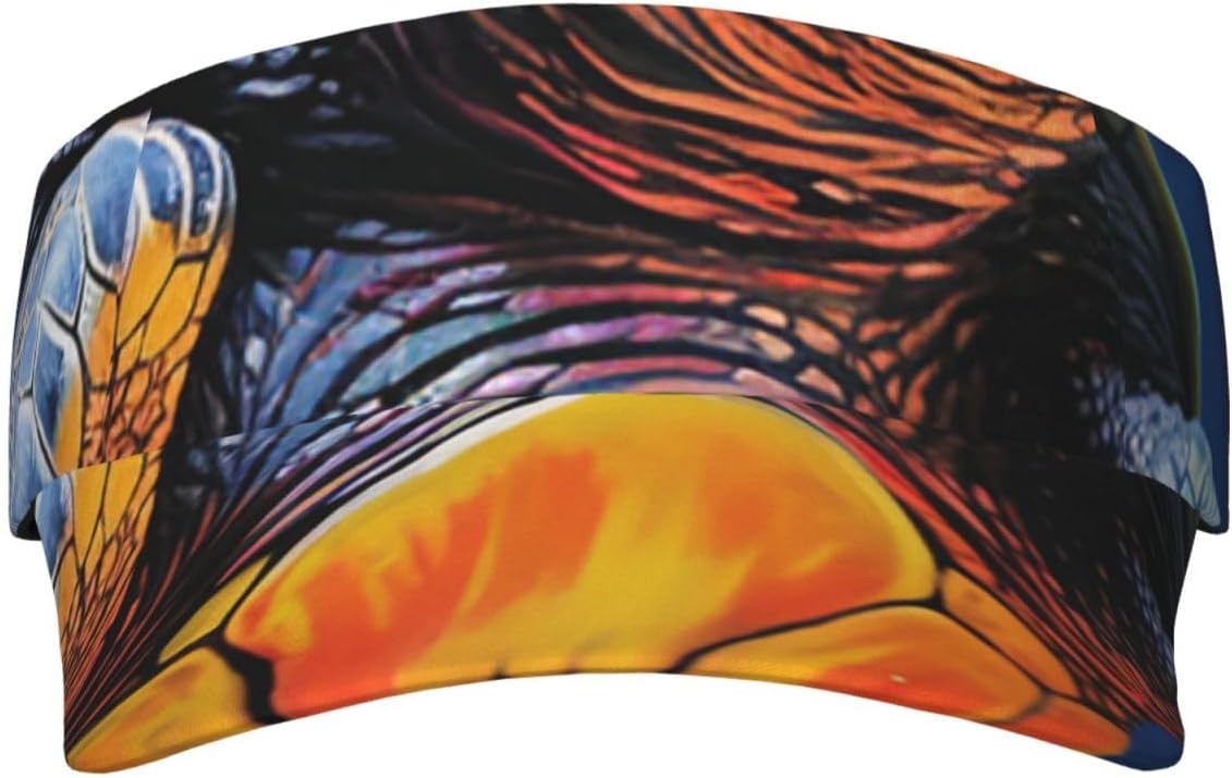 Sport Sun Visor Hats Painted sea Turtle Adjustable Empty Top Baseball Cap for Women Men Sun Protection Cap Hats