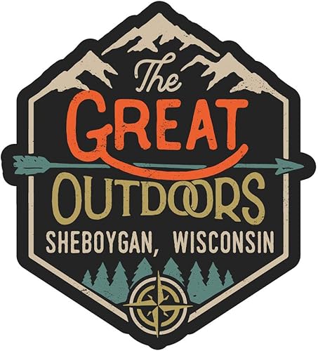 Sheboygan Wisconsin The Great Outdoors Design - Imán para nevera (2 pulgadas)