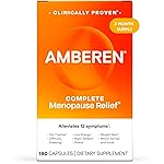 Amberen Menopause Supplement for Women, 180 Capsules, Clinically Proven, Helps Support Hormone Balance, Helps Relieve 12 Menopause Symptoms: Hot Flashes, Night Sweats, Mood Swings and More