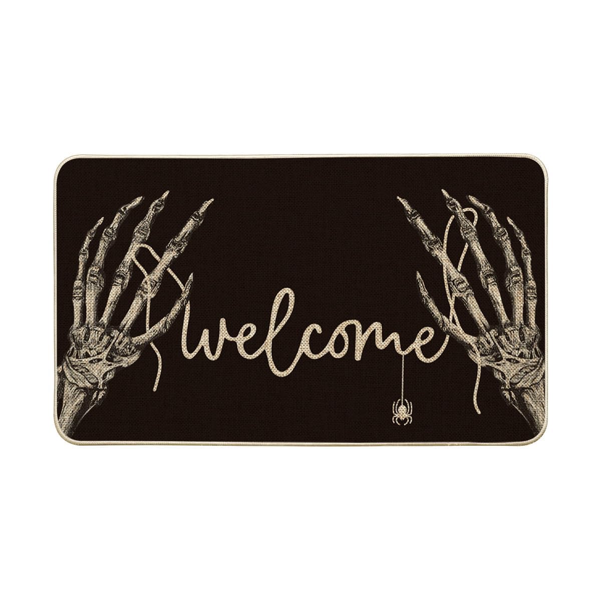 Artoid Mode Hand Bone Halloween Welcome Doormat, Home Decor Low-Profile Switch Rug Door Mat Floor Mat for Indoor Outdoor 17x29 Inch