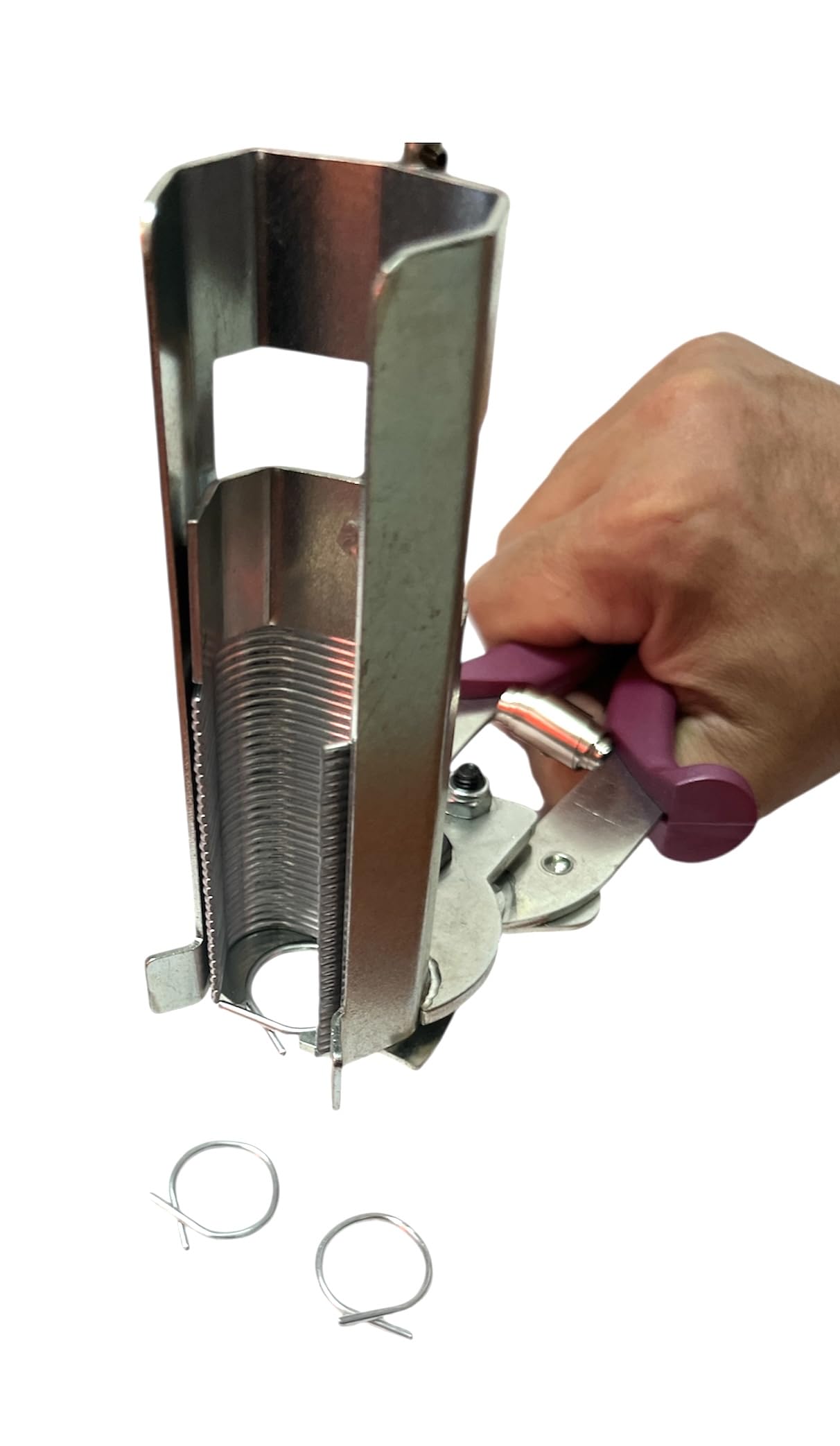 Cucitrice per tubo di irrigazione a goccia 16 mm con scatola di graffette da 590 pz. FJ40+TR40