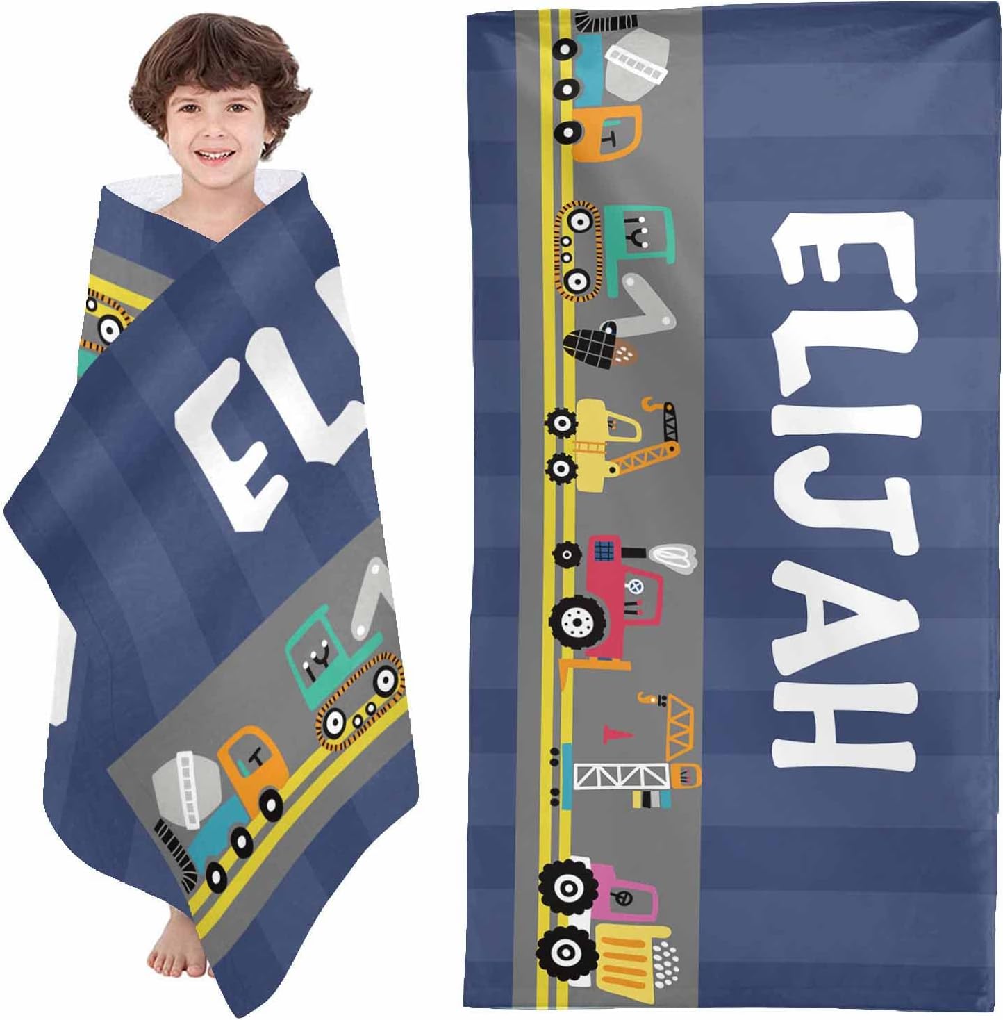 YESCUSTOM Personalized Beach Towels for Kids Girls with