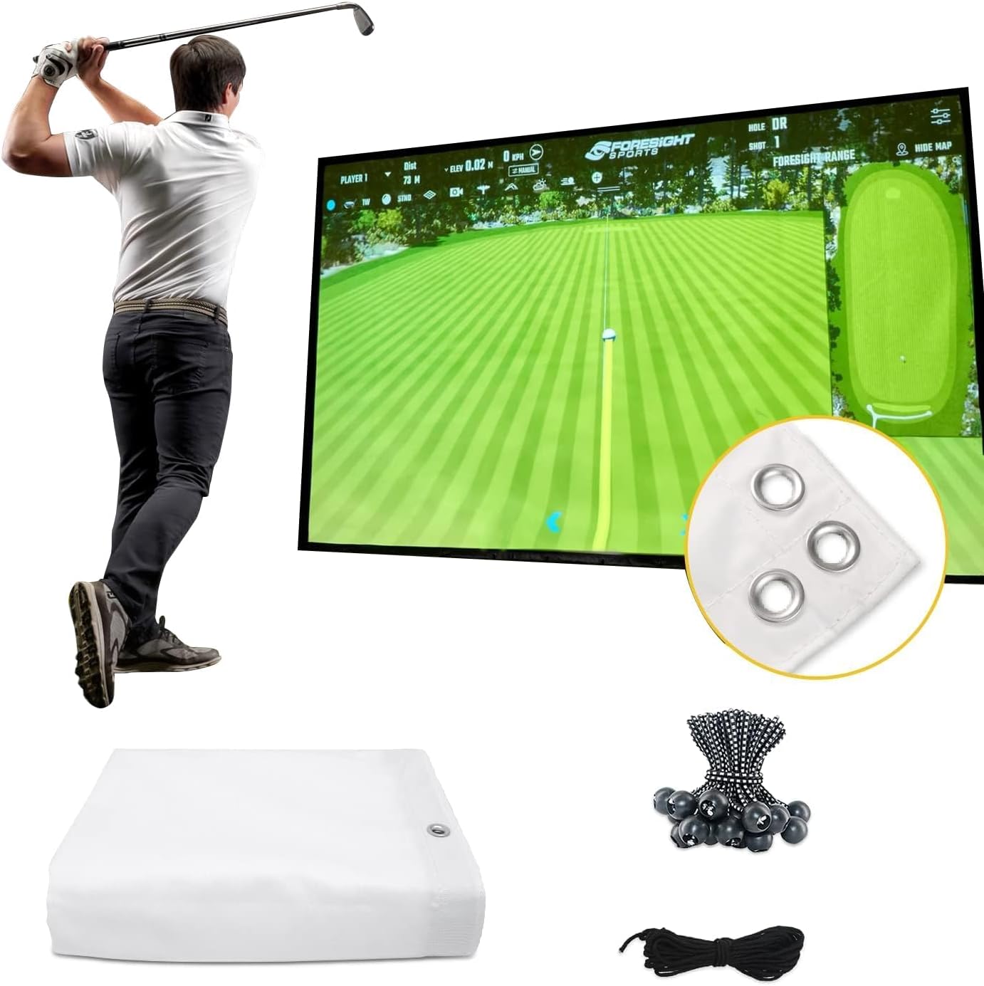 118 * 118in Golf Simulator Impact Screen776
