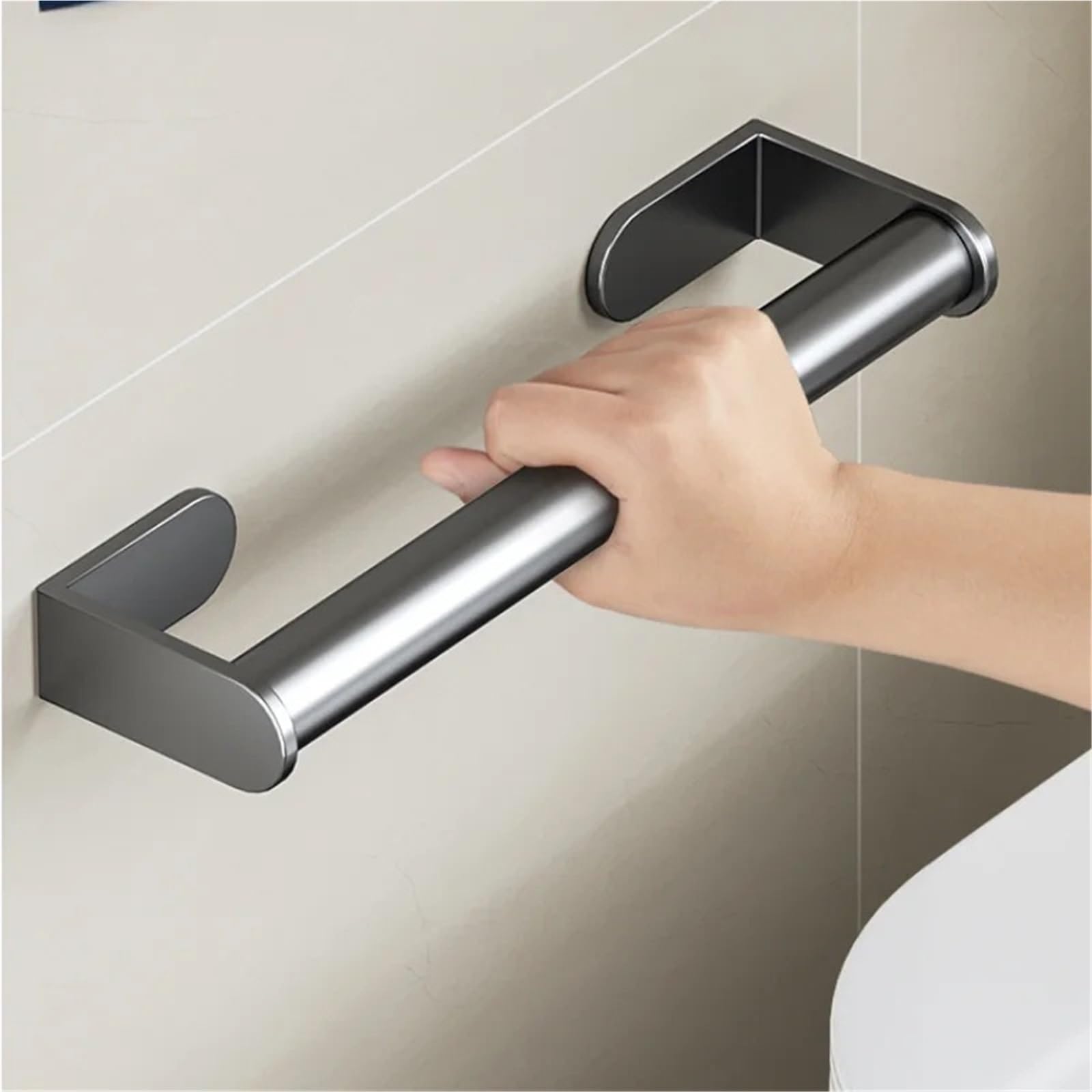 WDSOPK Bathroom ?Handles ? Grip Bathroom Handle Towel Hanger Toilet Safety Rail Bathroom Handle Shower Grab Bar Bath Grab Bar（4 Hooks Rod 60cm）