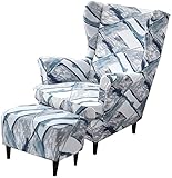 👉【VOLLSTÄNDIGER SCHUTZ】Diese Ohrensesselbezüge bestehen aus 92 % Polyester, 8 % Spandex-Jacquard-Gewebe, sind superweich, bequem und langlebig. Schützen Sie Ihr Sofa vor Spritzern, Flecken und Rissen. Gute Wahl für Haushalte mit Kindern und Haustieren