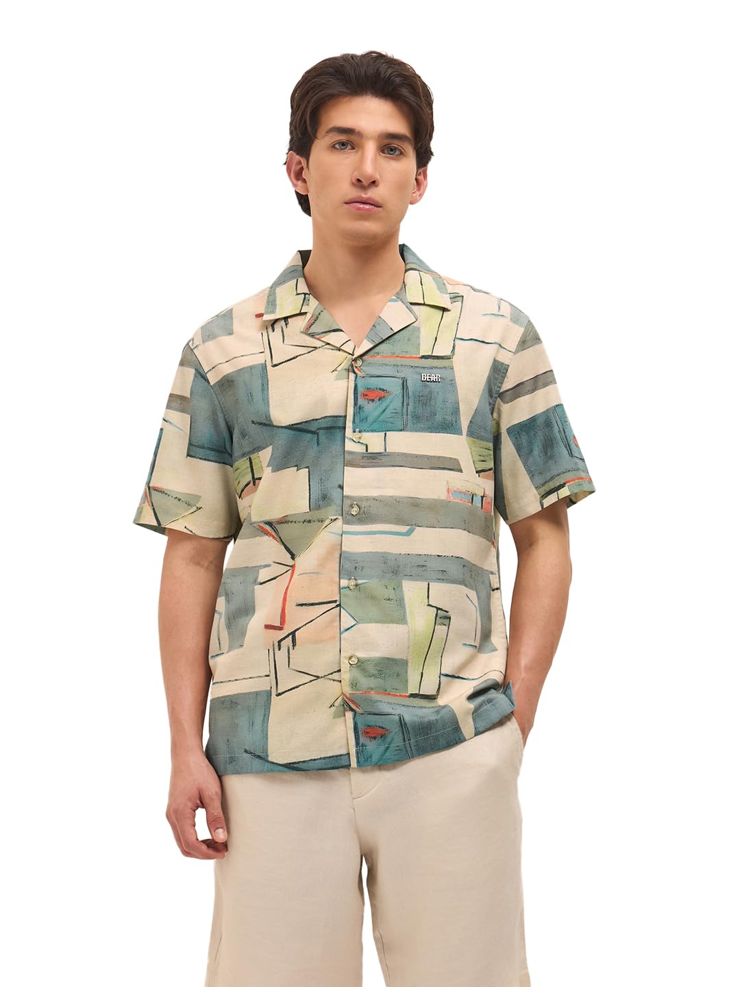 the bear house Men's Printed Relaxed Fit Shirt-picture-44