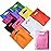 VieFantaisie Plastic Party Favor Bags, 50 PCS 6 x 8 Assorted Color Party Goodie Bags for Kids, Plastic Favor Bag Bulk with Handle for Kids Birthday Party, Christmas, Halloween, Weddings