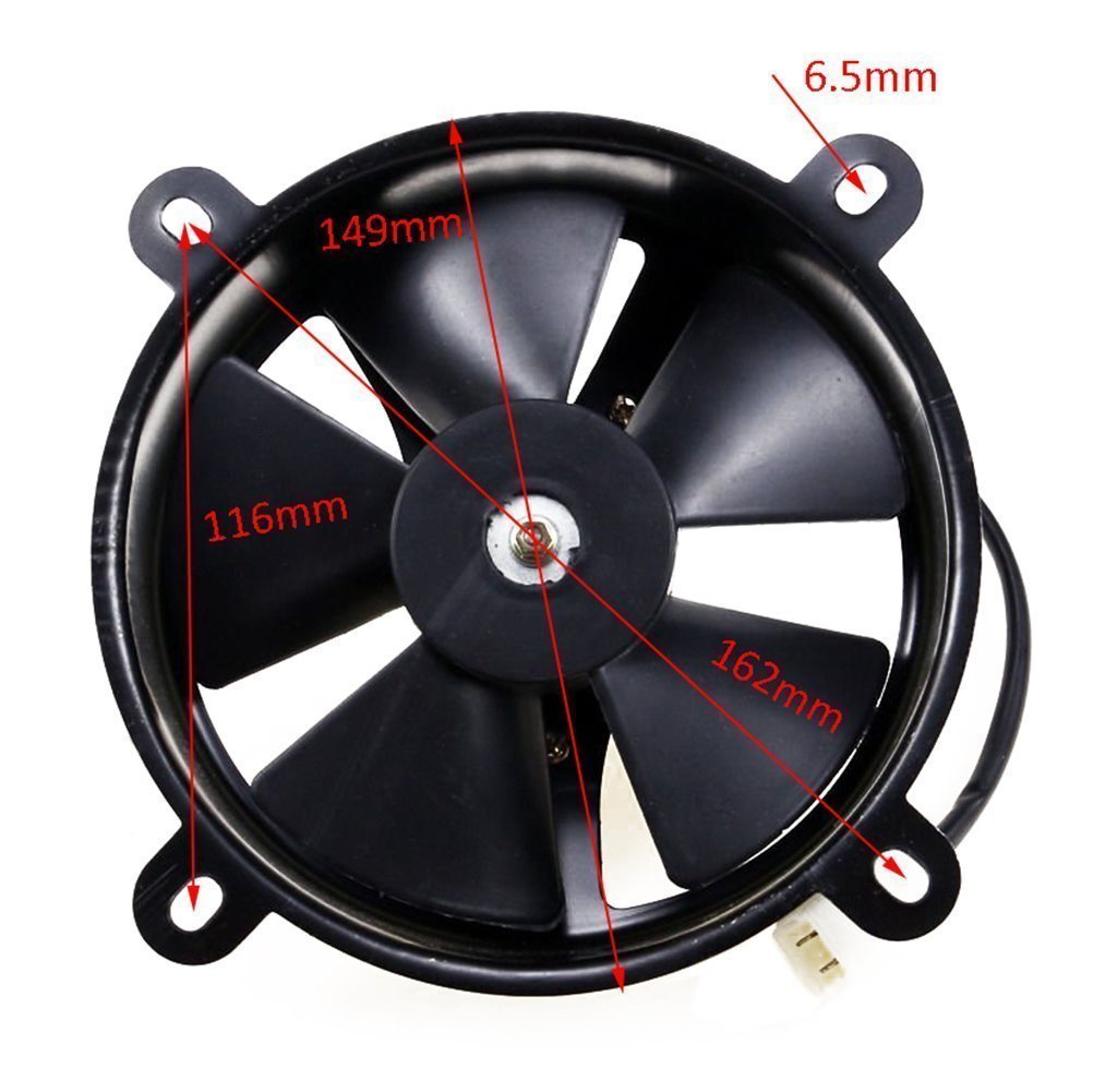 12V Radiator Cooling Fan for 200cc-250cc Coolster Roketa Water-Cooled ATV Quad Go Kart