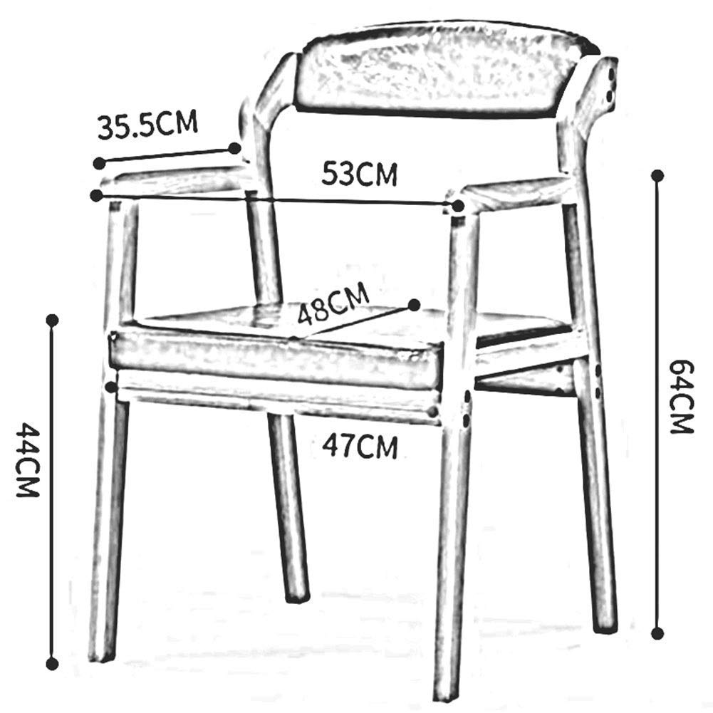 Esszimmerstühle Massivholzrahmen Armlehne Rückenlehnenstuhl Gepolstete Küche Lounge-Raum Wohnzimmer Einfach Zu Montieren,Grau 2.