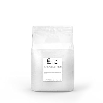 Stevia Reb M powder, Reb-M | Rebaudioside M, 1 Kilogram | 2.2 Pounds, Puriva Nutrition