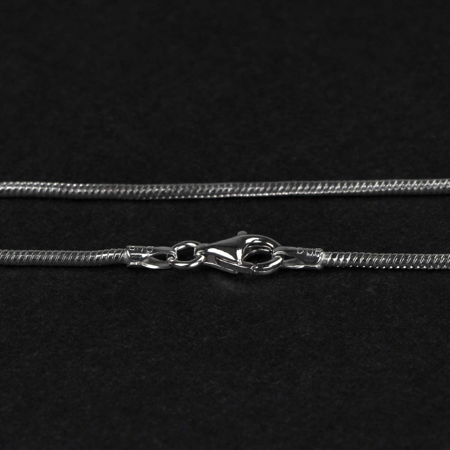 DUR Silberkette ohne Anhänger 925 Sterling Silber, rhodiniert, alle Varianten und Perlenkette
