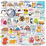 CKXTYNG Funny Animal Quote Stickers, 200 PCS Cute Animal Phrase Stickers for Water Bottles, Laptops, Scrapbooks, Journals, Waterproof Vinyl Decals