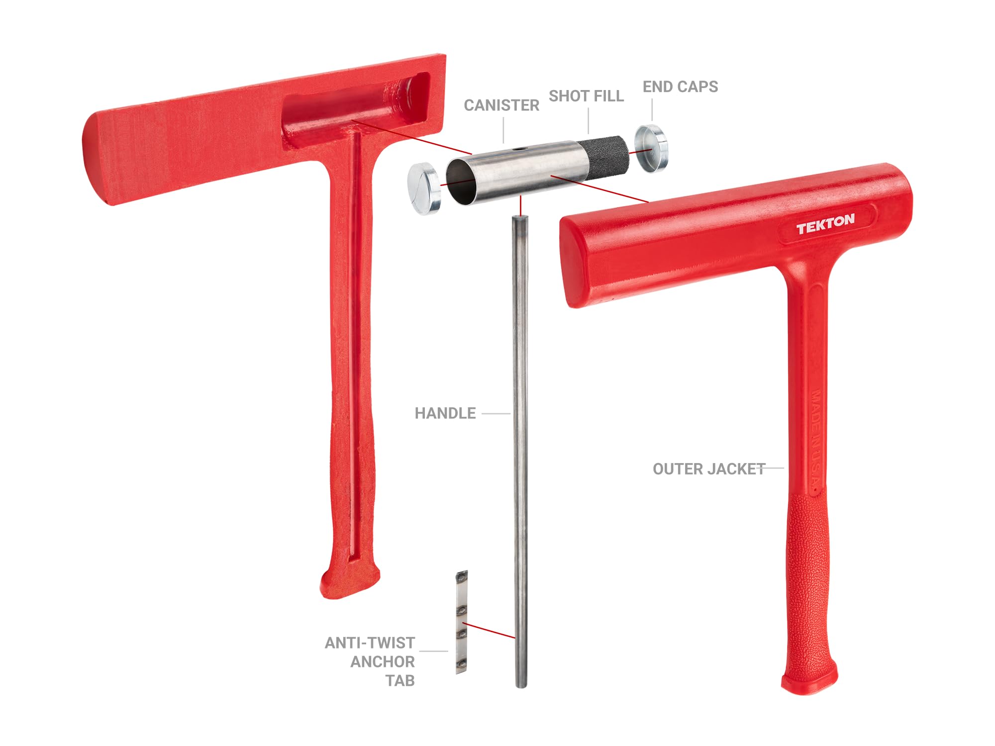 Tekton Dead Blow Hammer - 32 oz. | USA Made -6 Tekton Dead Blow Hammer - 32 oz. | USA Made -6