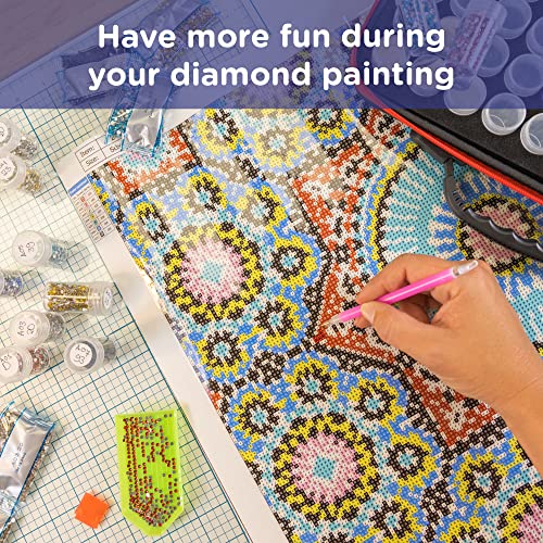 Boite Diamond Painting Crafts & Co verte à 60 compartiments pour kit de rangement de perles