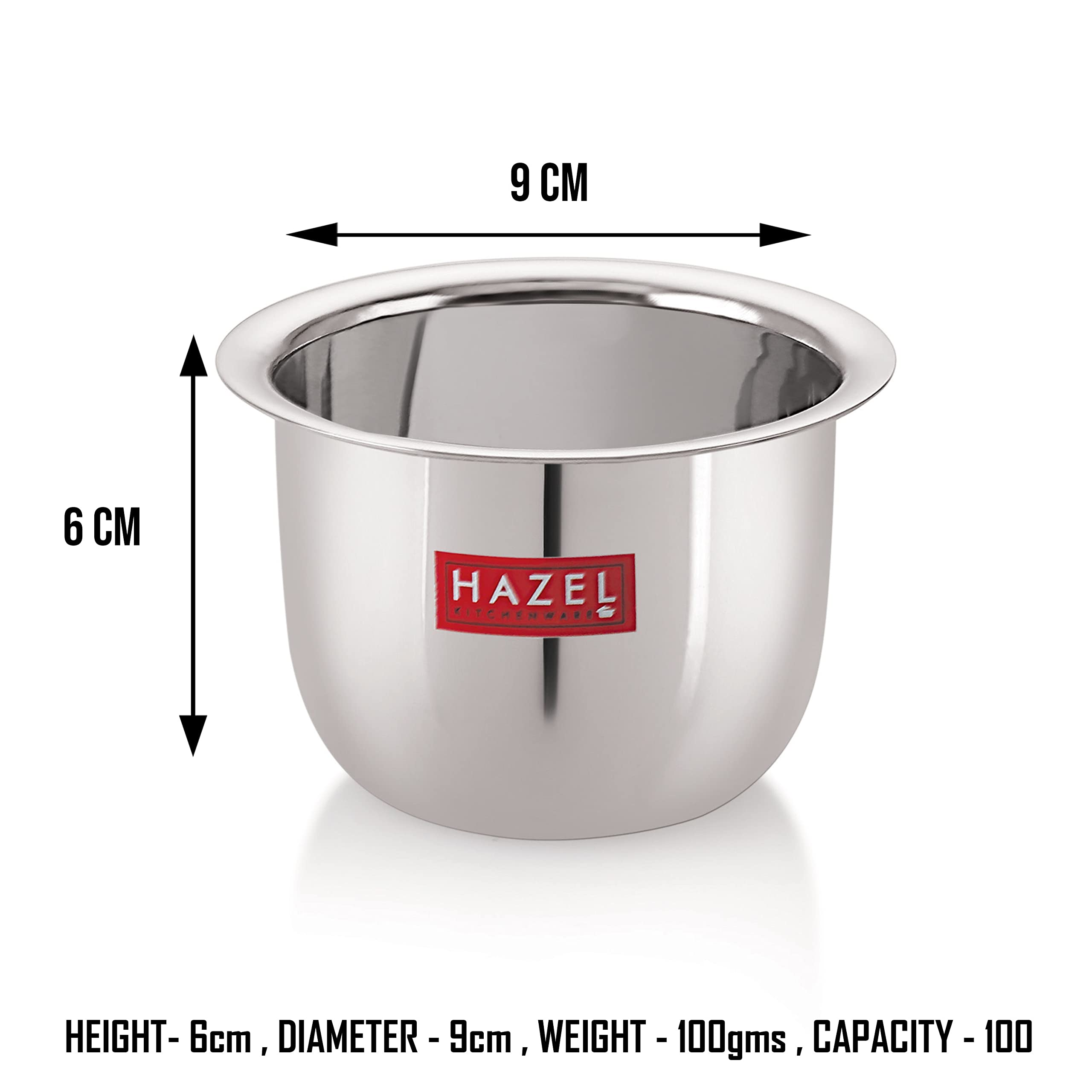 HAZEL Stainless Steel Tea Glass Set of 3 | 150 ml Traditional Steel Mug Cups | Mini Tea Coffee Milk Pela Patra Glasses 2
