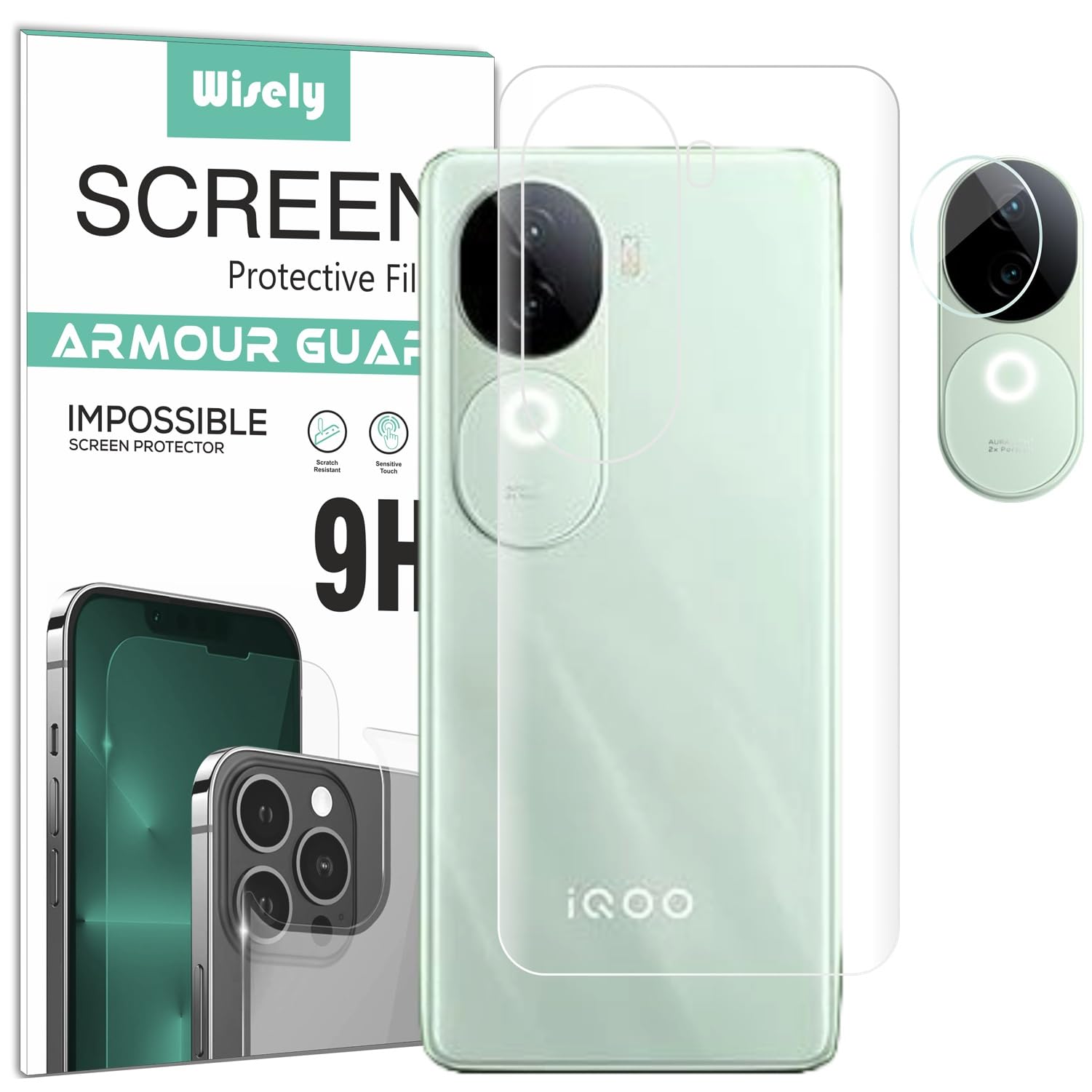 Wisely 2in1 Camera Lens Nano Glass + Anti Scratch TPU Back Guard Screen Protector for iQOO Z9s 5G - |Back + Camera Guard| (B0DG8P478M) Amazon Price History, Amazon Price Tracker