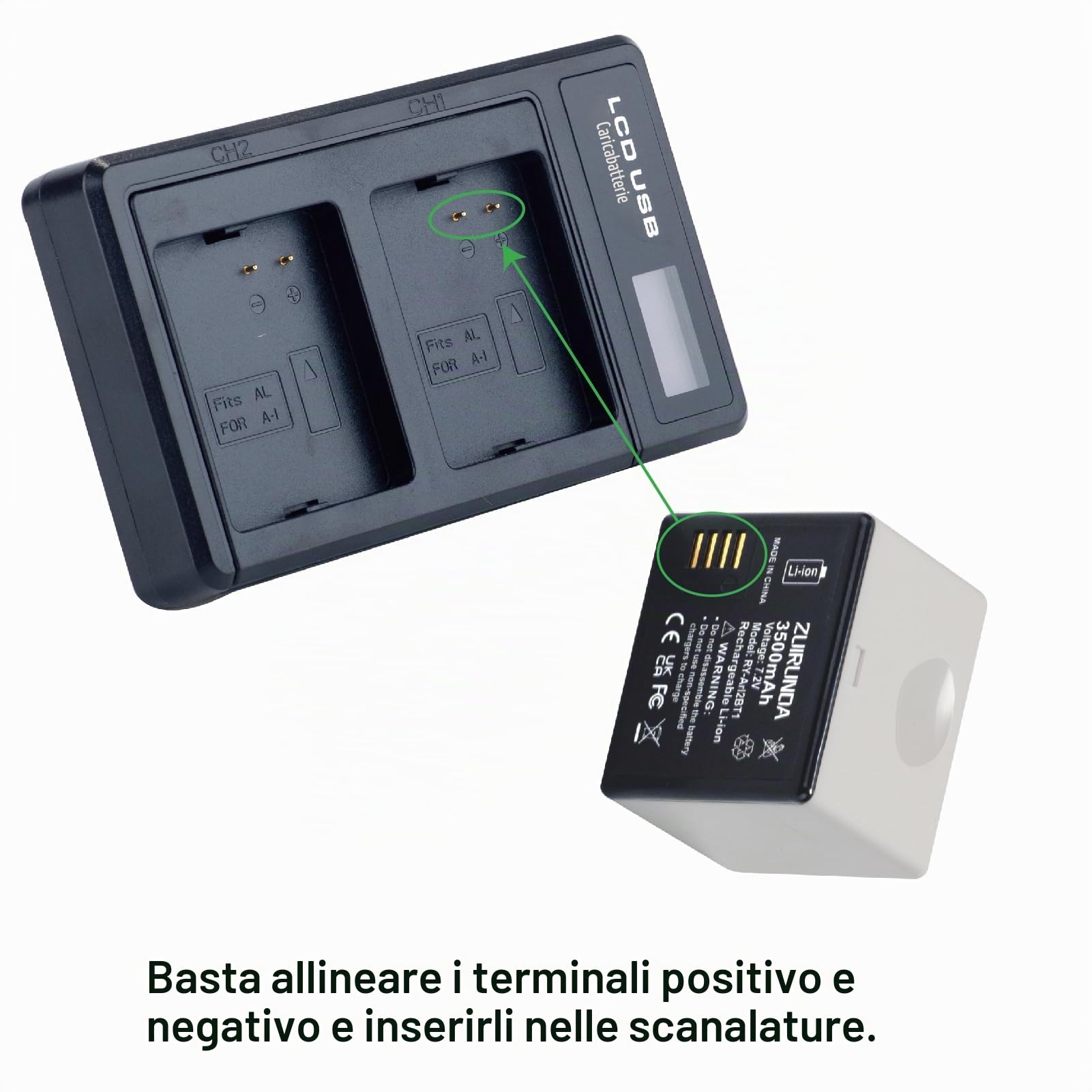7,2V 3500mAh sostituzione per Arlo Pro, Arlo Pro 2 fotocamera VMA4400 VMC4030 VM4230 VMS3230 VM4030 VM4030P batteria di ricambio con caricabatterie (2 Akku + Ladegerät)