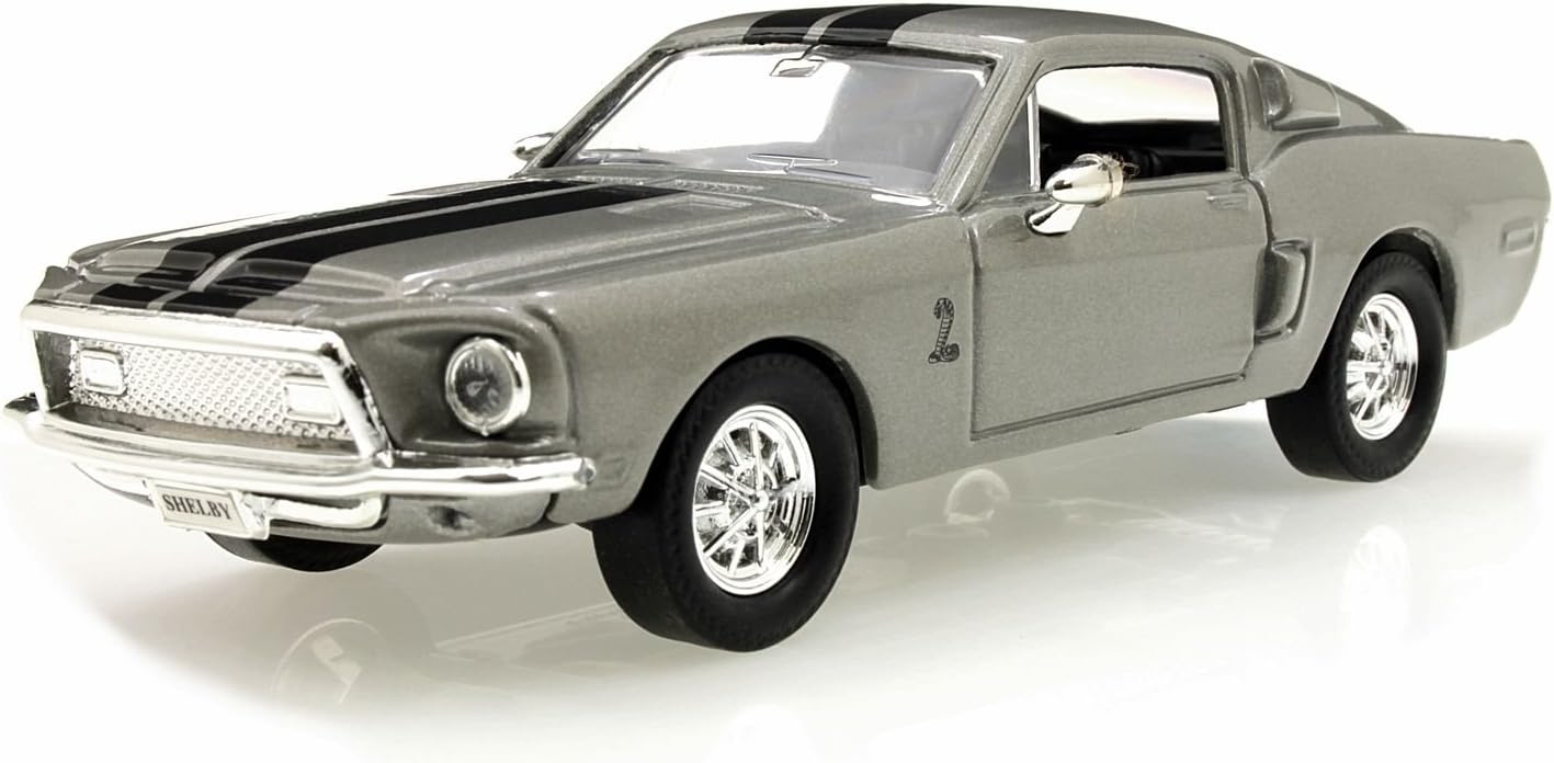 Road SignatureWholesale 1968 Shelby GT 500 KR Silver 143 Diecast Car