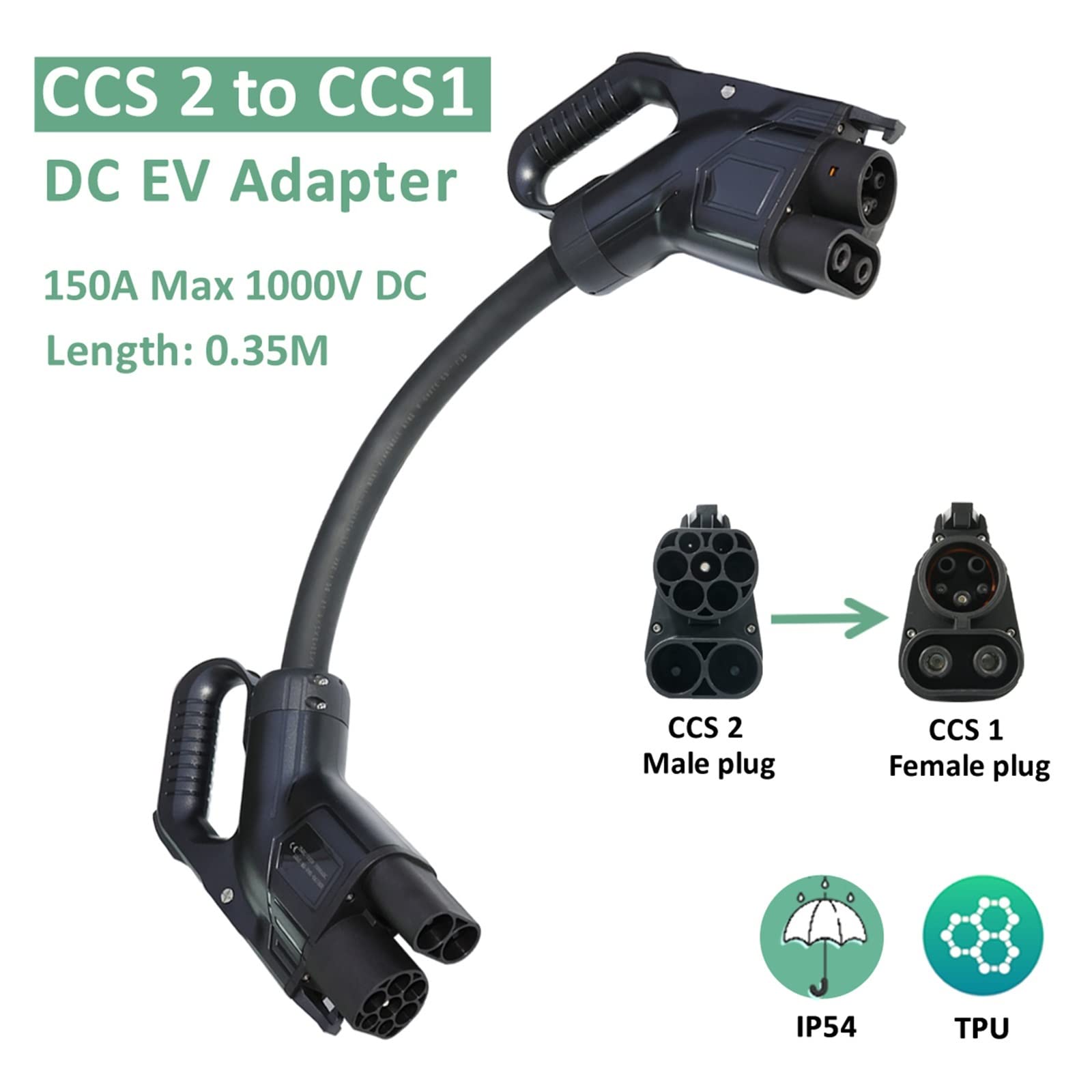 Amazon.co.jp: 電気自動車用充電アダプター CCS Combo 2 to CCS