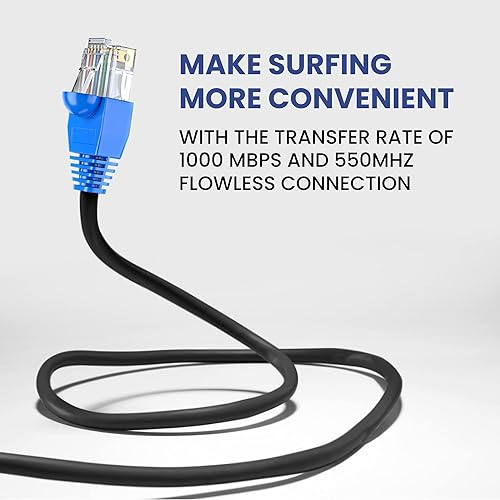 Miniatura 4 de Aurum Cables Cat6 - CCA - Cable de red Ethernet de entierro directo impermeable, para exteriores - 550 MHz (50 pies)