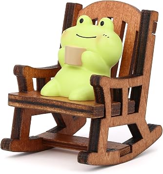 ZHIYUXI Miniature Frog Figurine Cute Frog Decor Frog Gifts for Women Mini Animals Funny Trinkets Desk Office Decor