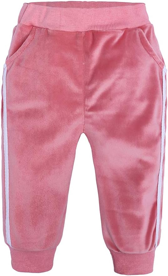 MYGBCPJS Boys Girls 2 Pcs Velour Tracksuit Sweatsuit Toddler Kids Long Sleeve Pullover Hoodie + Elastic Waist Sweatpants Set - Image 4