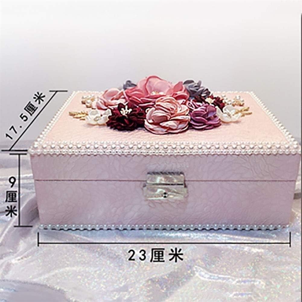 Gift for Women Jewelry Boxes Jewelry Boxes Leather Double Layer Large Capacity Jewelry Chest with Mirror Versatile Storage Box for Jewelry New Year Presents