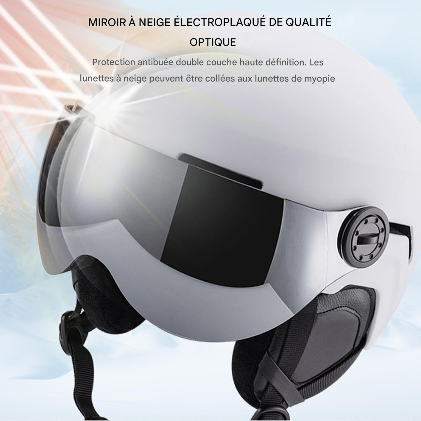 Casque pour le Snowboard | Équipement De Snowboard Antichoc Et Chaud | Casque de Ski d'Hiver avec Masque | pour Hommes Femmes Jeunes Adultes Jeunes Skieur Snowboardeur Station Extérieur Sports de Ski