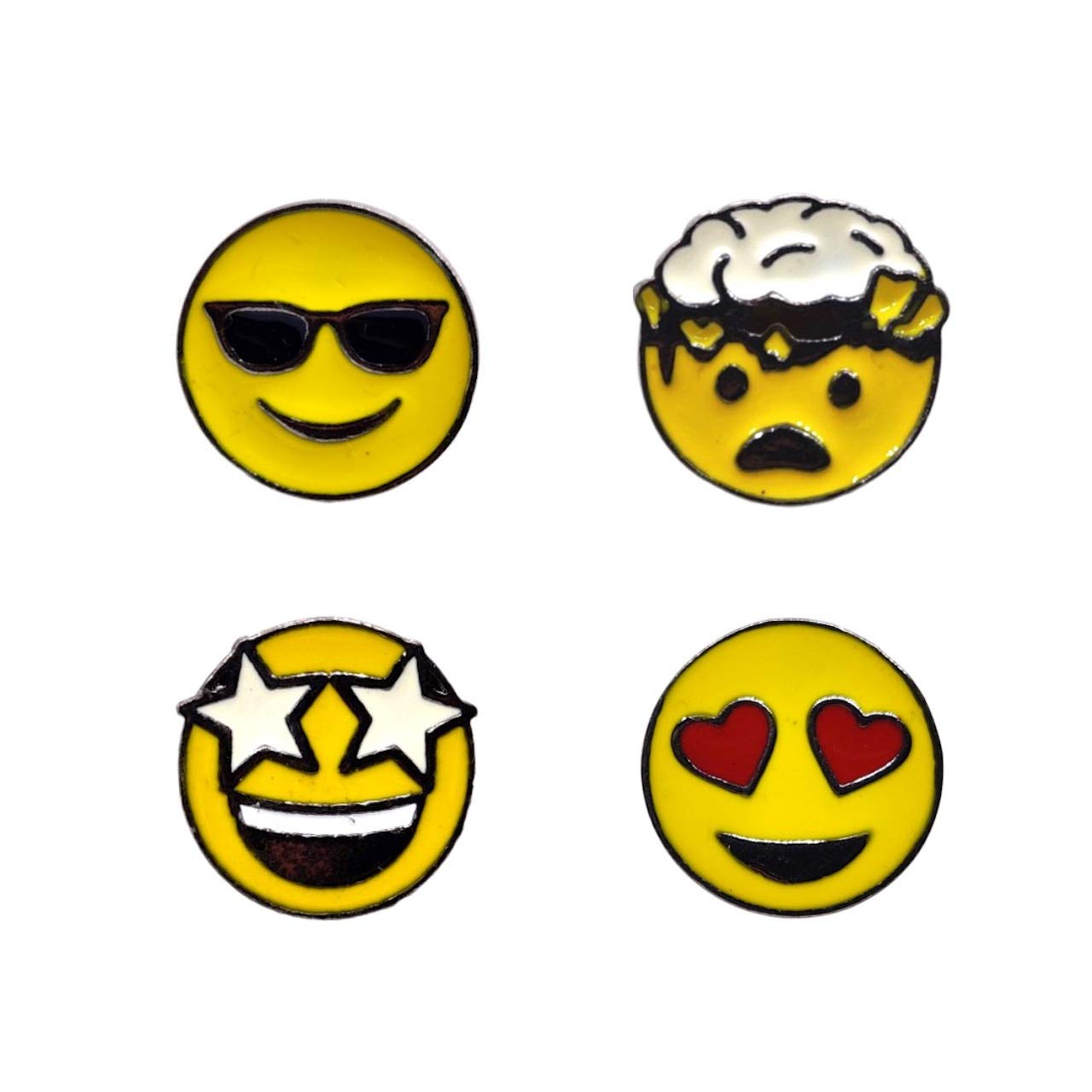 FURE Emoji Enamel Pins - Set of 4 Metal Multicolour Enamel Pin Brooches for Men & Women (B08WL9D2PZ) Amazon Price History, Amazon Price Tracker