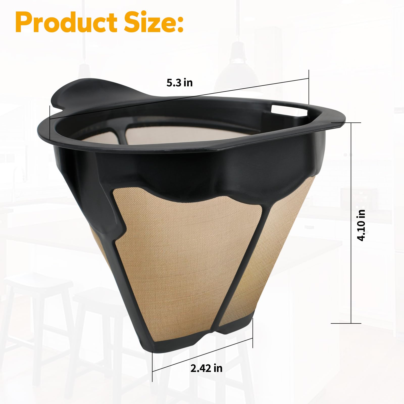 Filtri Per Caffettiera Un Cono Riutilizzabili Da 2 Pezzi Per Filtro Un Cestello Permanente Sostitutivo Per Birra Coffee Bar~p205940577