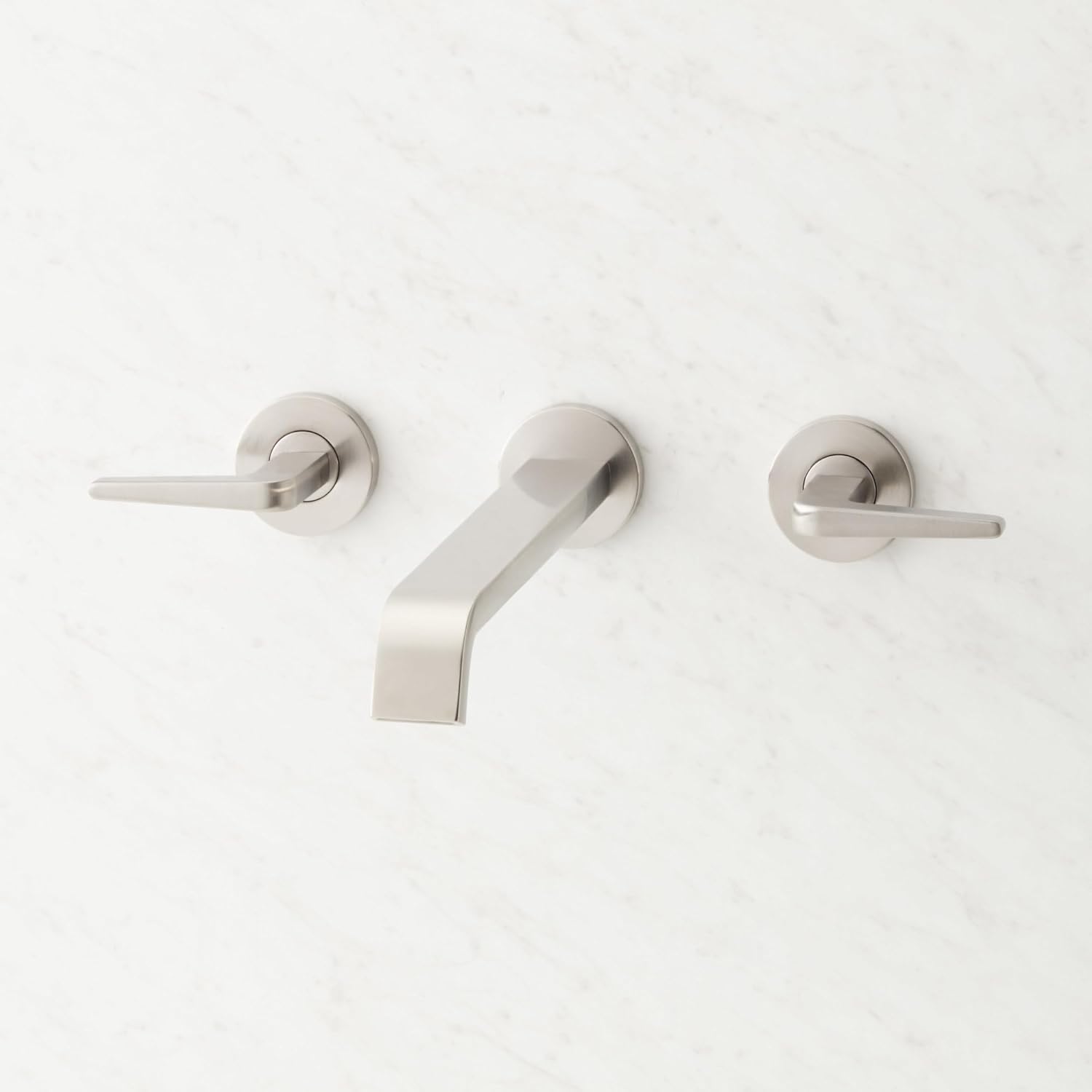 Signature Hardware 953917 Drea Wall Mounted Tub Filler - Brushed Nickel