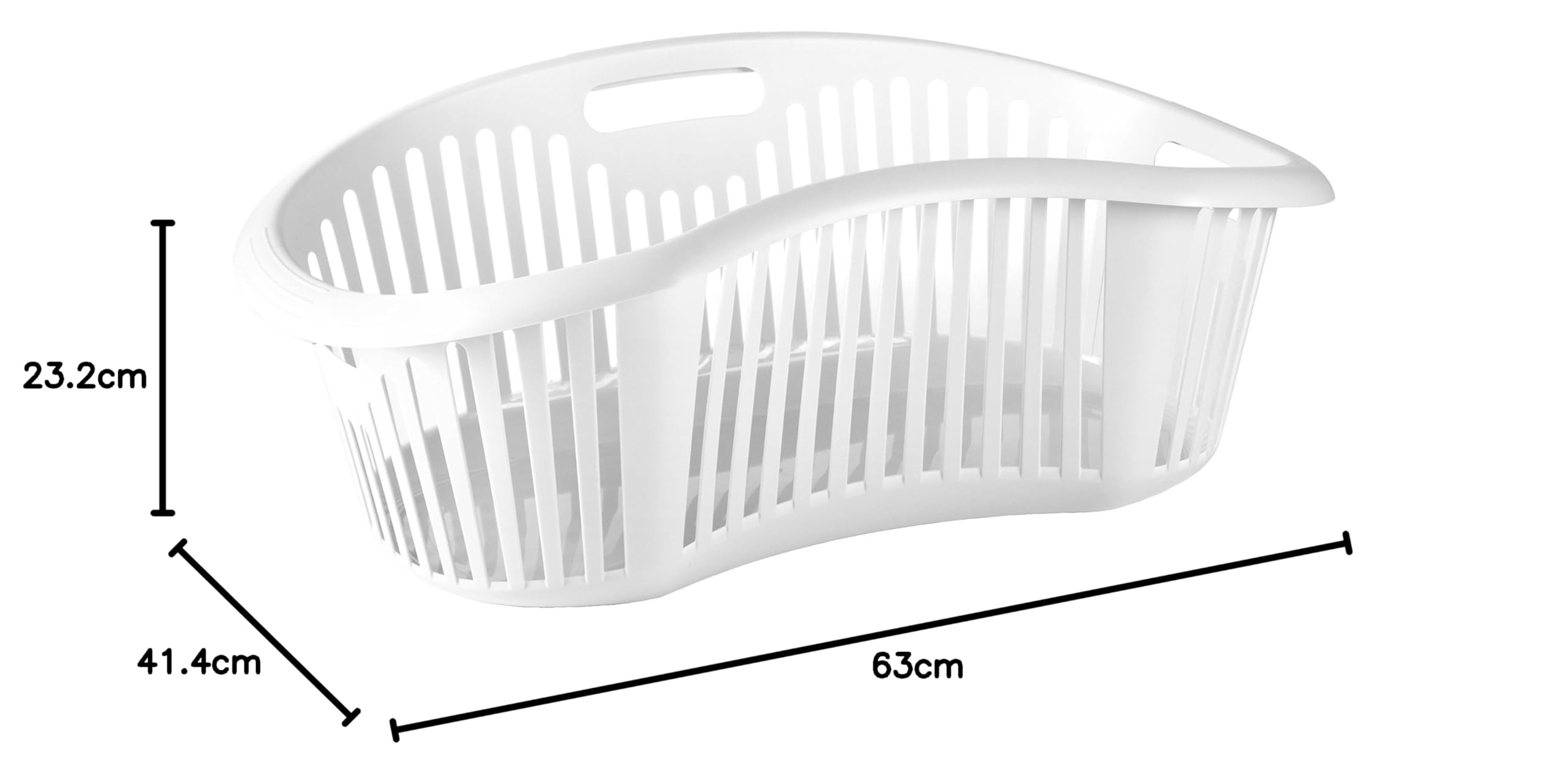 TATAY 1100501 Cesta de Lavadero para la Colada, Ergonómica, 8 Kg de Capacidad, 309 L, Color Blanco